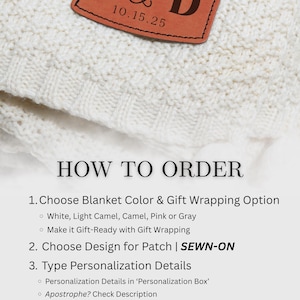 Name Custom Blanket Personalized Blanket for Adult Blanket Monogrammed Blanket Wedding Gift Housewarming Gift For Couple Boho Throw Blanket afbeelding 3