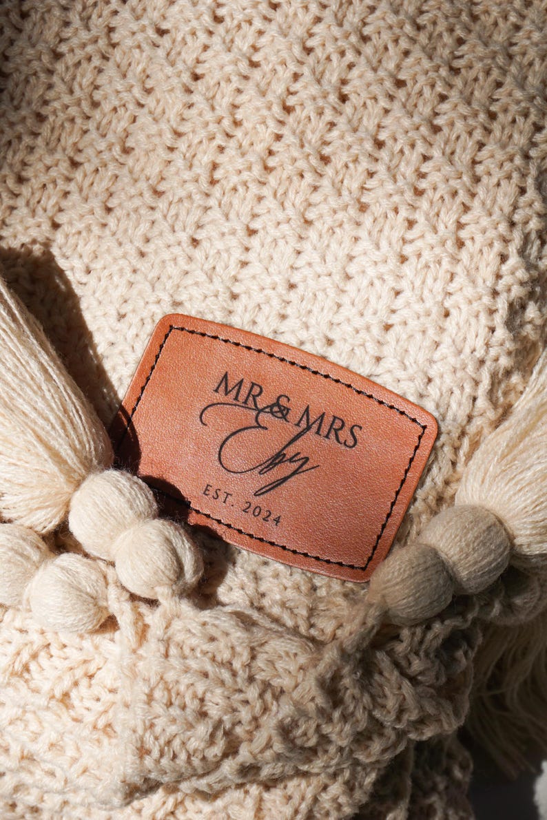 Name Custom Blanket Personalized Blanket for Adult Blanket Monogrammed Blanket Wedding Gift Housewarming Gift For Couple Boho Throw Blanket