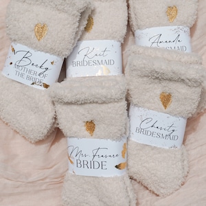 Custom Bridesmaid Gift Soft Sock Wedding Personalized Bridal Proposal Box Filler Party Favor Bridesmaid Thank you Gift Bachelorette Favor