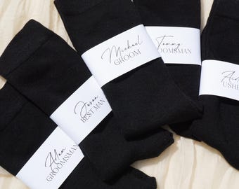 Personalized Groomsmen Gift Dress Socks Wedding Day Sock Wedding Party Gift for Groomsman Wedding Men Gift Best Man Gift Proposal Box Filler