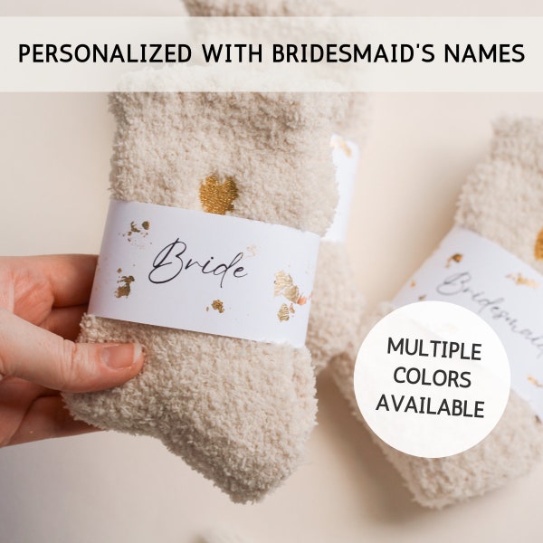 Bridesmaid Gift Ideas Box Gift Filler Fuzzy Sock Bride Bridal Party Gift for Maid of Honor Bridesmaid Sock Gift Bachelorette Party Favor Her