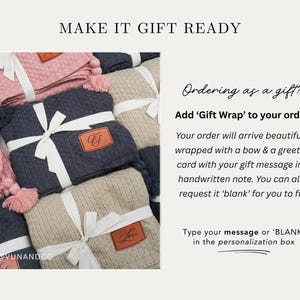 a collection of wrapped gifts with ribbons and a personalized note, suggesting a gift-giving scenario.