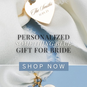 Personalized Bouquet Charm Gift for Bride Something Blue Gift Daughter Wedding Gift from Mom Wedding Bouquet Keepsake Charm Wedding Date