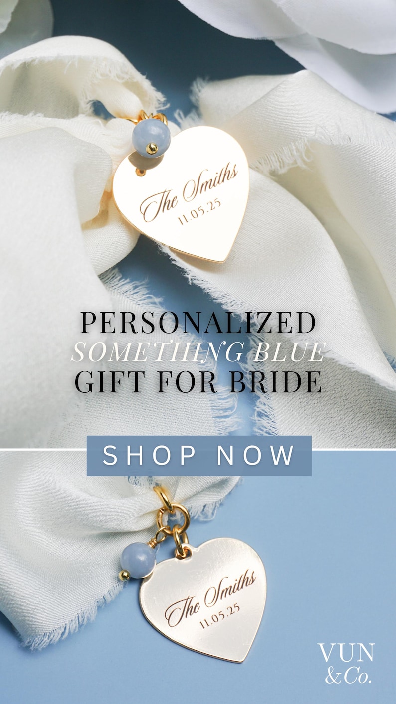 Personalized Bouquet Charm Gift for Bride Something Blue Gift Daughter Wedding Gift from Mom Wedding Bouquet Keepsake Charm Wedding Date