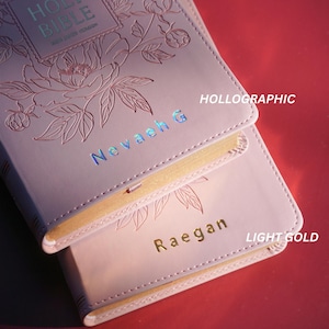 Personalized Pink Bible Christian Gift for Her Boho Flower KJV Bible with Name for Women Faux Leather Bible Custom English Holy Bible Gift
