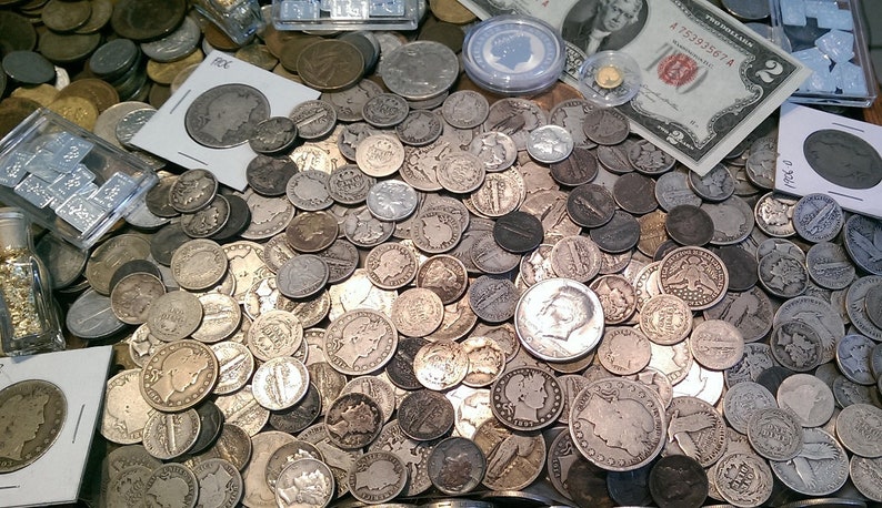 ☆ 50 Coins From Estate Collection ☆ Roman World Old Early US 1800s GOLD SILVER