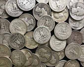 LOT of (10) 90% Silver FULL DATE Washington Quarters from Huge Collection 1932-1964 / Old U.S. Coins Lot