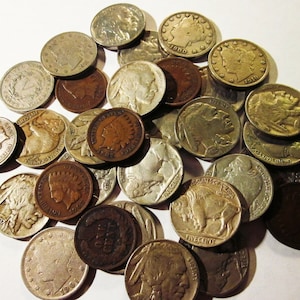 Classic Old U.S. Coin Estate Lot / Indian Head Penny Liberty Buffalo Nickel // 3 Coin Lot of RARE Early US Coins
