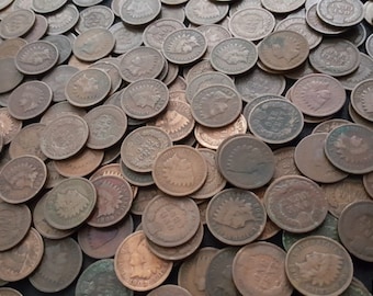 ONE (1) Indian Head Penny 1c Cent Coin // 1859-1909 // Old U.S. Coins Antique Estate Money