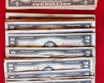 2 DOLLAR U.S. Red Seal Certificates // 1953/1963 // High Grade VG - VF // 1 Note