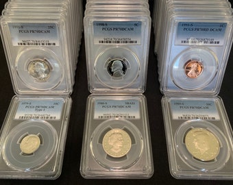 PCGS PR70 DCAM Proof 70 Graded U.S. Proof Coins * Estate Sale! * Perfect Coins! * 1 Slab Lot