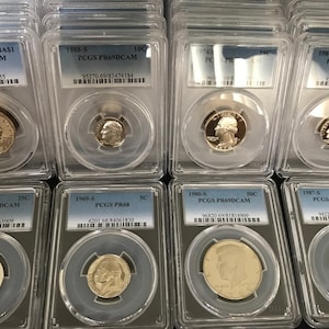 LOT of 10 Different PCGS PR69 Slabbed Graded U.S. Proof Coins! ESTATE Sale!