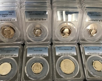 LOT of 10 Different PCGS PR69 Slabbed Graded U.S. Proof Coins! ESTATE Sale!