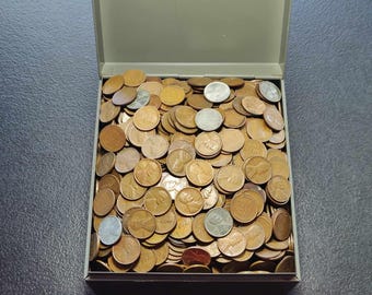 LOT of 1,000 (20 ROLLS) Unsearched Lincoln Wheat Cents 1c - TEENS to 1950s - U.S. Estate Coin Lots