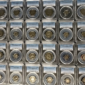 5 DIFFERENT PCGS PR69 GRADED U.S. Proof Coins from Estate Hoard 1c 5c 10c 25c 50c ~ 20+ Years Old!