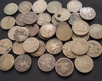 Old U.S. Flying Eagle Cent CULL Coins / 1857-1858 / 1 COIN