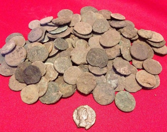LOT of 5 Higher Grade Authentic Ancient Roman Coins Uncleaned - Constantine Era 330 AD