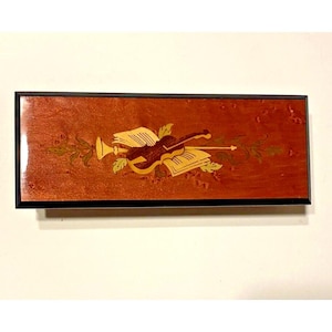 Vintage Inlay Wood High Gloss Lacquer Jewelry Box Handmade Mels Sorrento Italy