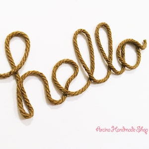 Rope Hello Wall Sign, Rustic Wall Letters, Welcome Wall Decor, Rope Name Wall Decor, Hello Wall Letters, Personalizados Signs