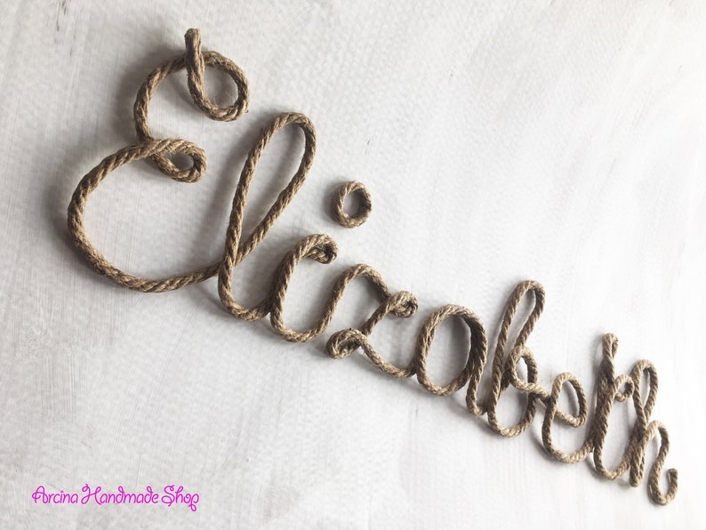 Using rope to write a name picture