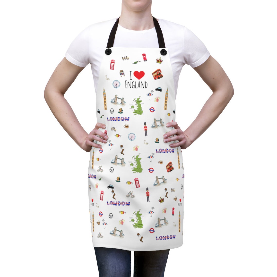 British Apron British Gifts London Apron Iconic England Apron Etsy