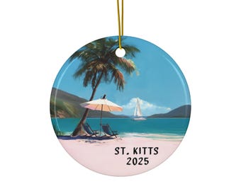 Décoration de Noël Saint-Christophe en céramique : décoration des Caraïbes pour les fêtes