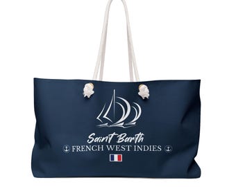 Saint Barth Weekender Bag: French West Indies Nautical Tote