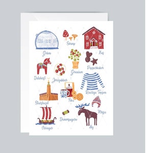 Swedish Illustrated Greeting Card: Birthday, Get Well Card