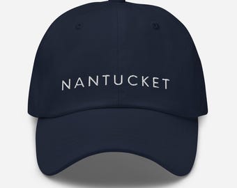 Nantucket Embroidered Hat: Minimalist Cape Cod Cotton Twill Cap