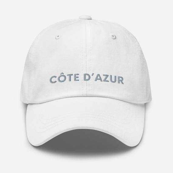 Côte D'azur French Riviera Grey Luxe Embroidered Hat, 5