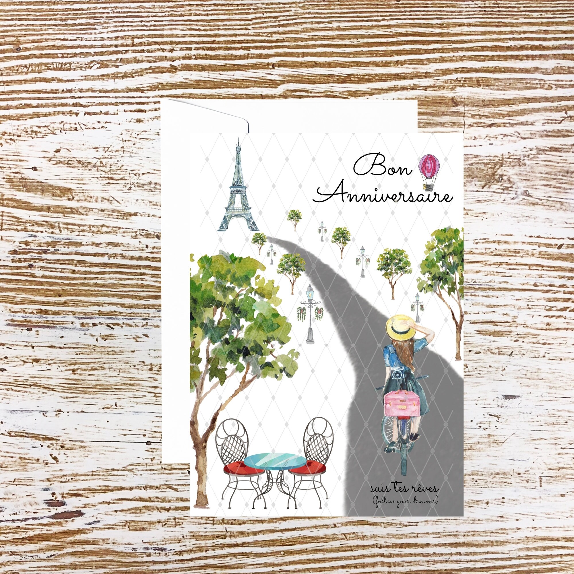 AFIE Carte Joyeux Anniversaire Enveloppe Garçon/Fille Ados Amis Réseaux