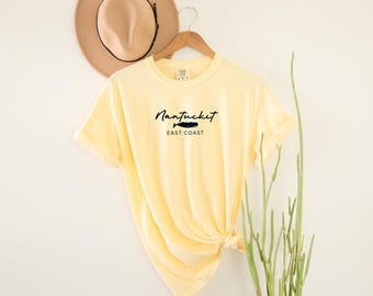 Nantucket Whale T-Shirt: Minimalistisches Neuengland Souvenir T-Shirt