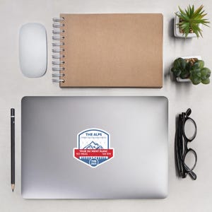 Sticker Tour du Mont Blanc, 3, 4 ou 5 pouces, TMB 2025 souvenir pour bouteille d'eau, bas de Noël pour ordinateur portable, vinyle, autocollant de randonnée de haute qualité