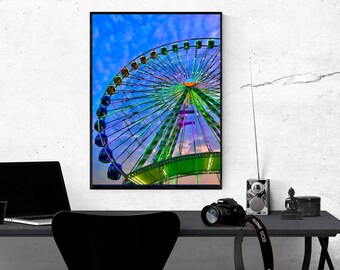 Ferris Wheel, Wall Art, Fair Art, MN State Fair Art, Ferris Wheel Digital Art, Wall Decor, Game Room Decor, Kids Room Decor