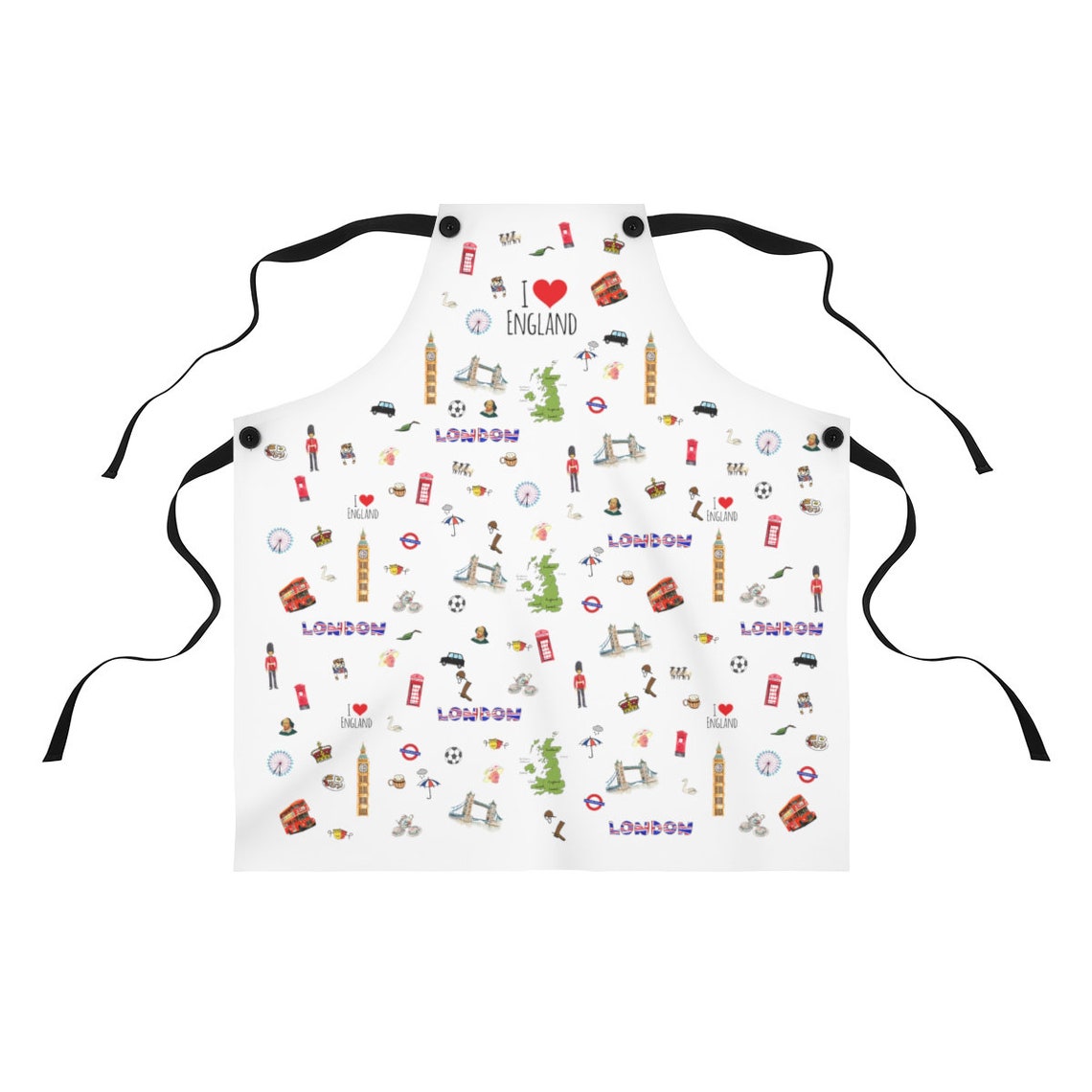 British Apron British Gifts London Apron Iconic England Apron Etsy