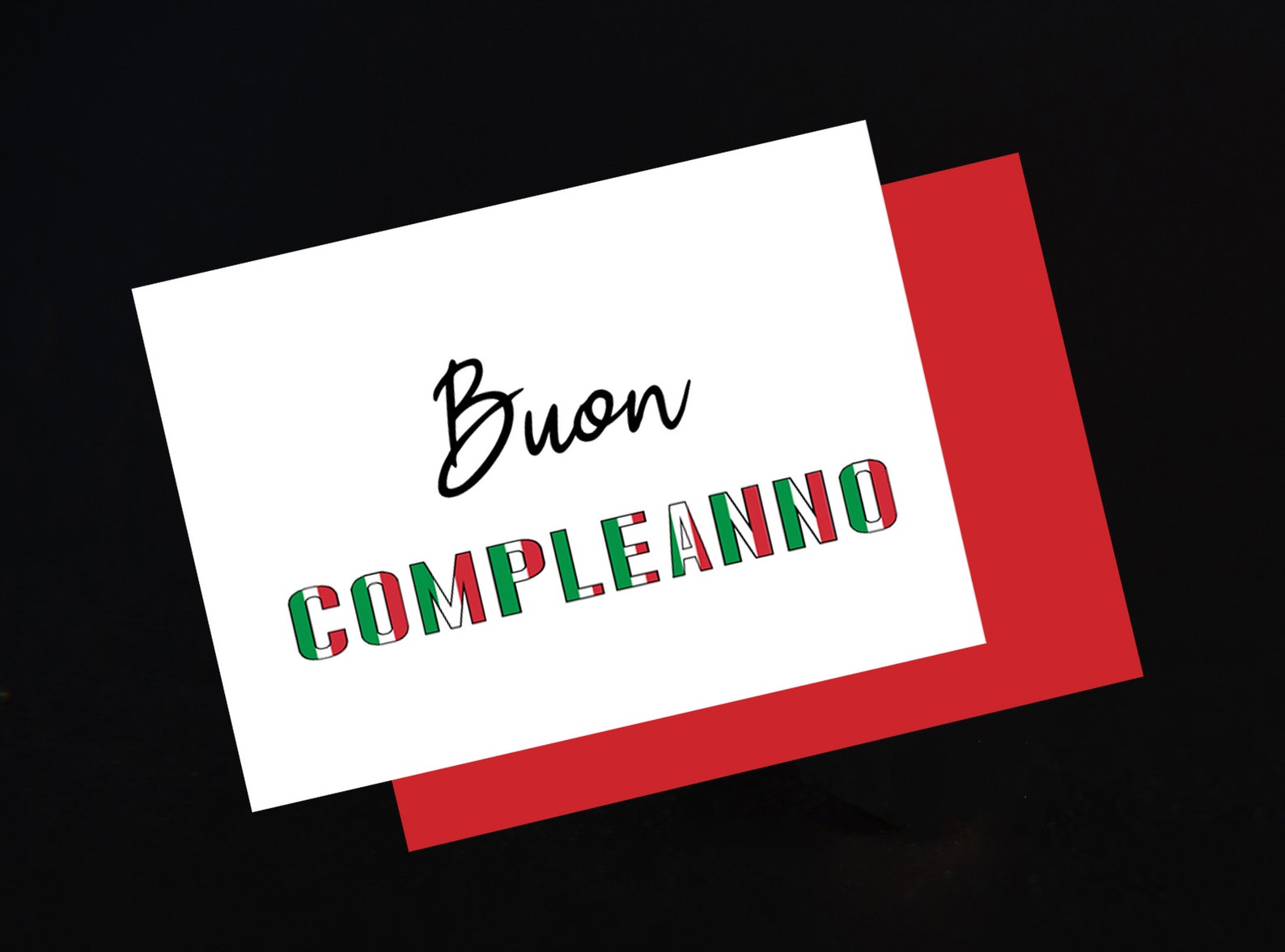 Buon Compleanno Italian Birthday Card Etsy