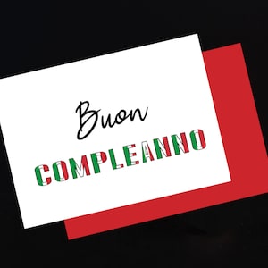 Buon Compleanno Italian Birthday Card