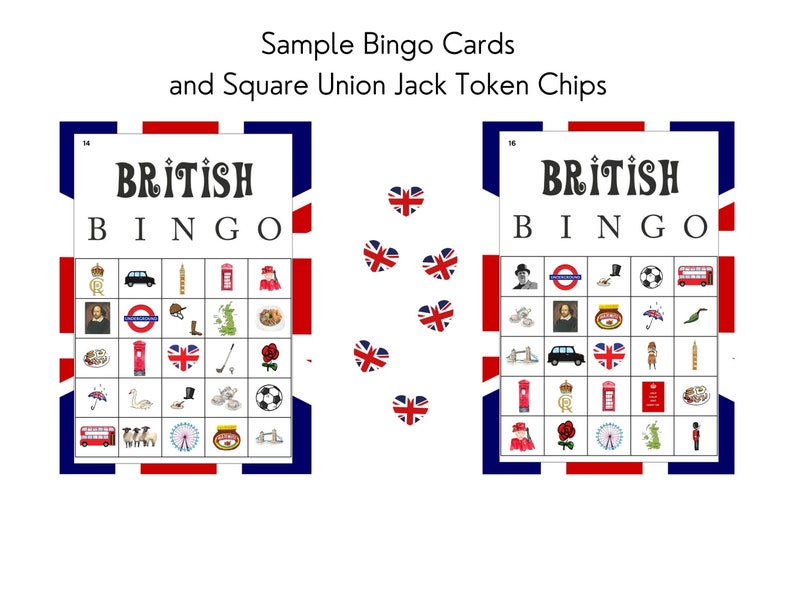 Digital British Bingo Game UK British Games Gifts for the - Etsy
