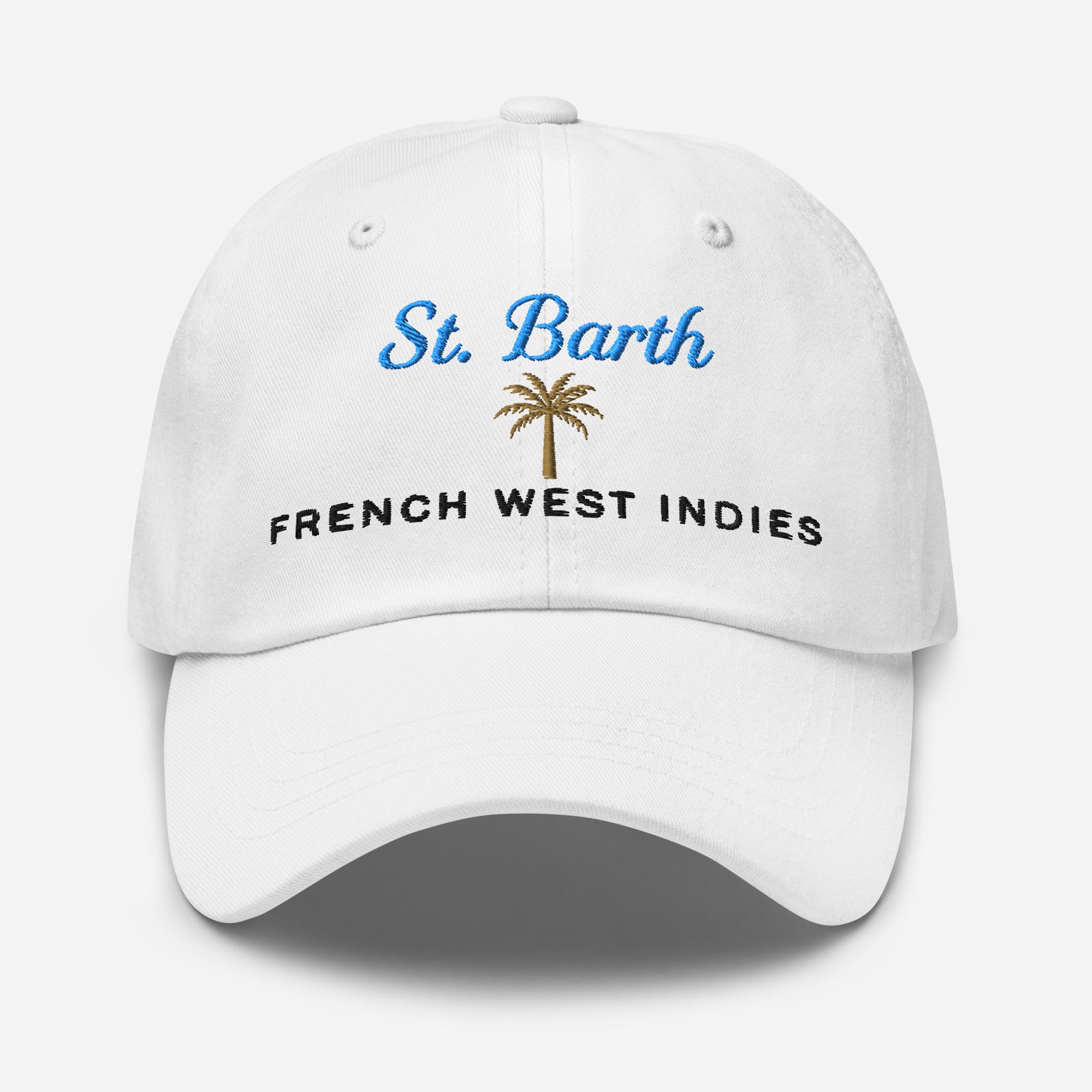 St. Barth Hat, St Barts Embroidered Cap, French West Indies Dad Hat, Caribbean Vacation Hat, Coastal Resort Wear, Honeymoon Souvenir