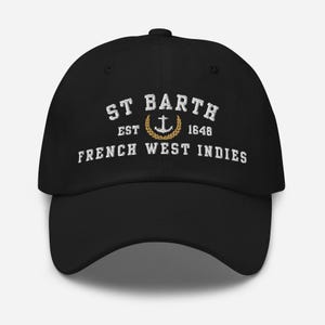 St Barth Hat Embroidered letters 4 Colors Souvenir Saint Barth Caribbean Cap, French West Indies, Saint Barthéthemy Island Cruise Travel Hat