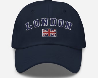 London Cap with Flag Embroidery London Cap with Flag Embroidery main image 2