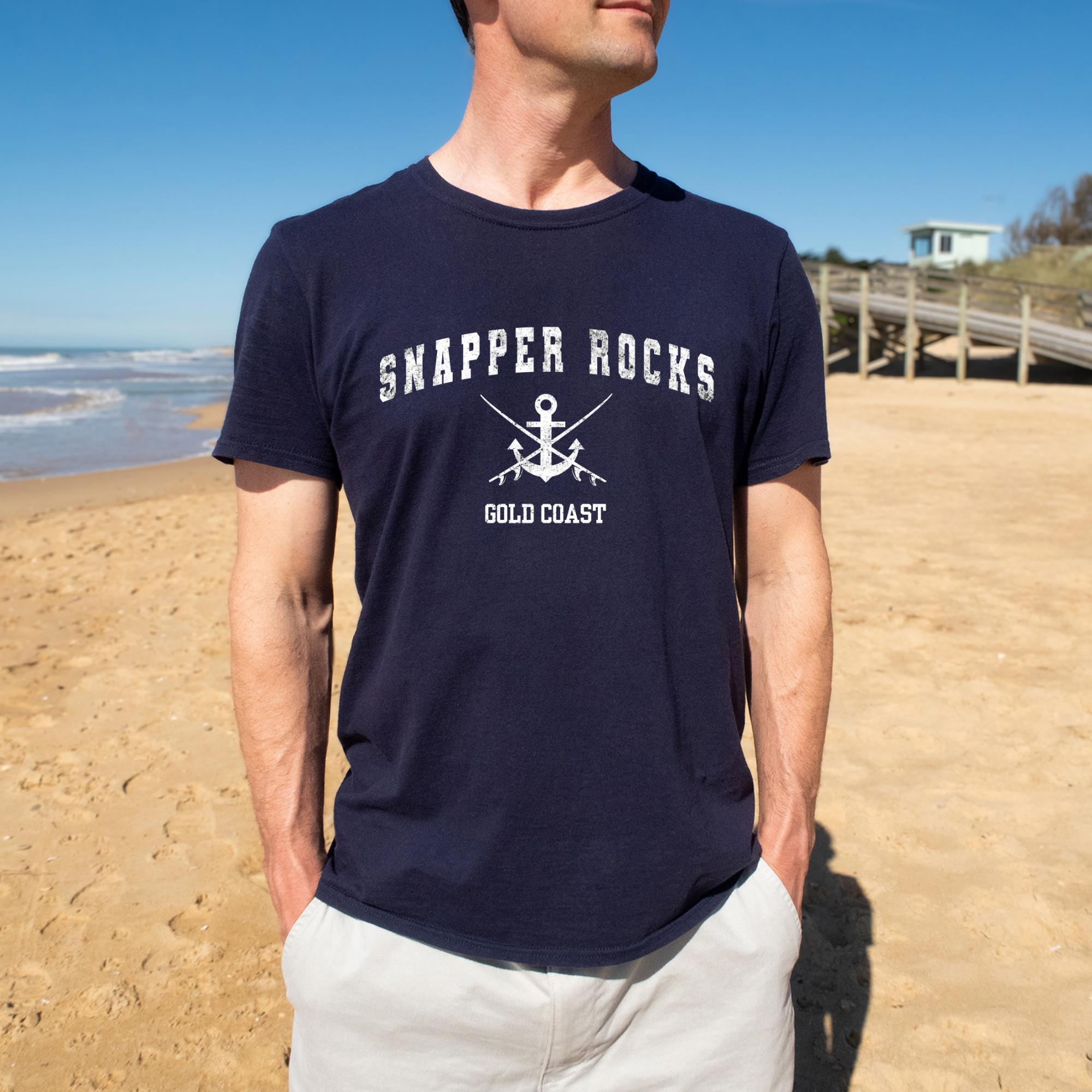 Snapper Rocks Surfing T-shirt: Gold Coast Surfboards and Anchor 