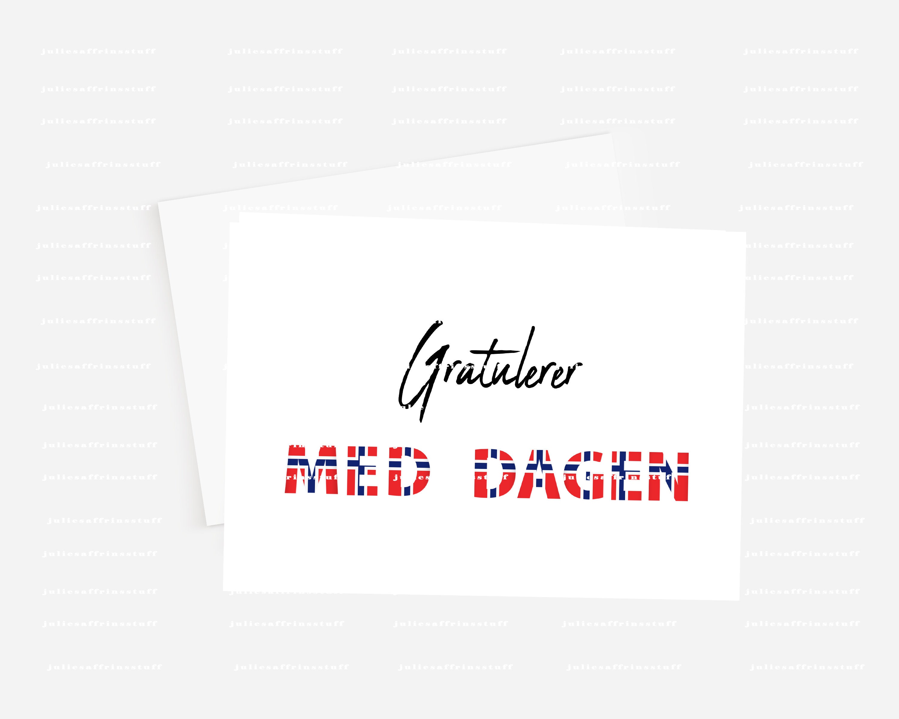 Norwegian Happy Birthday Card Gratulerer Med Dagen Norway - Etsy