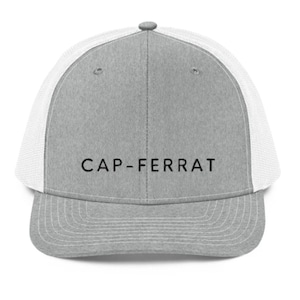 Cap-Ferrat Embroidered Hat: French Riviera Souvenir, South of France Cap