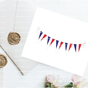 French Flag Bunting All-Occasion Card