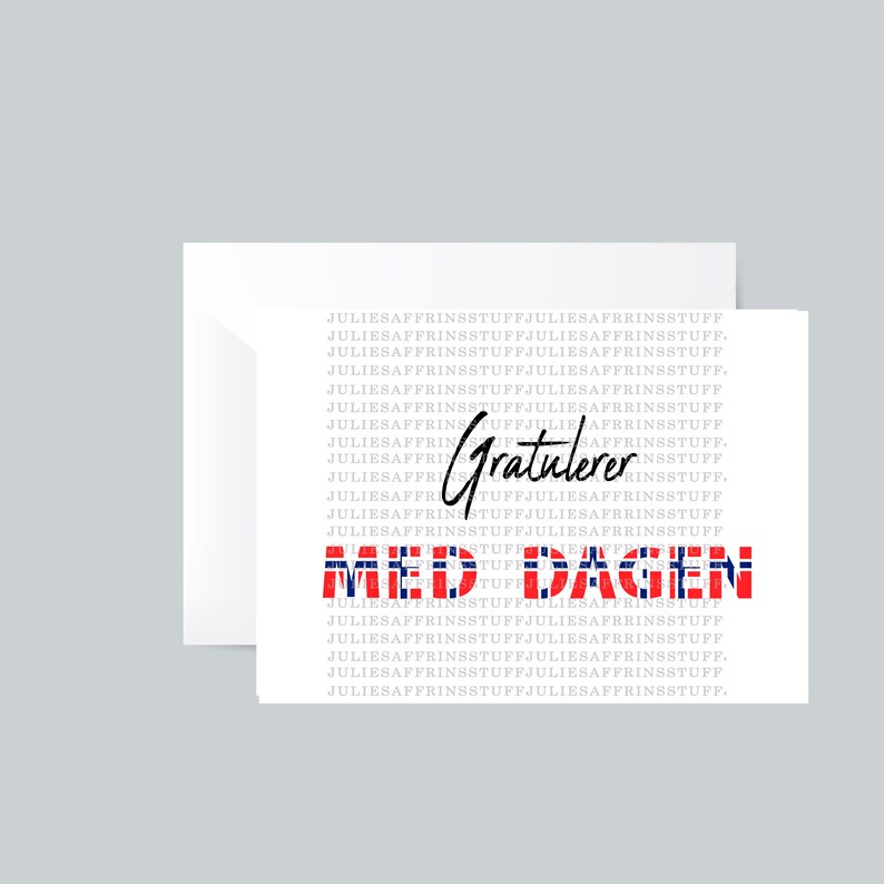 Norwegian Happy Birthday Card, Gratulerer Med Dagen Norway Card Norsk Card, Norse Birthday