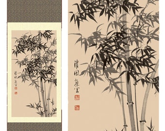 Grace Art® Asian Wall Scroll, Bamboo