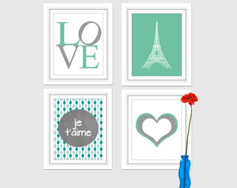 Eiffel Tower Art, Paris Print, Nursery Art, je t'aime, Love, Kid art, Nursery Decor, Love Typography, Printable, Print, Girl Nursery, 8x10