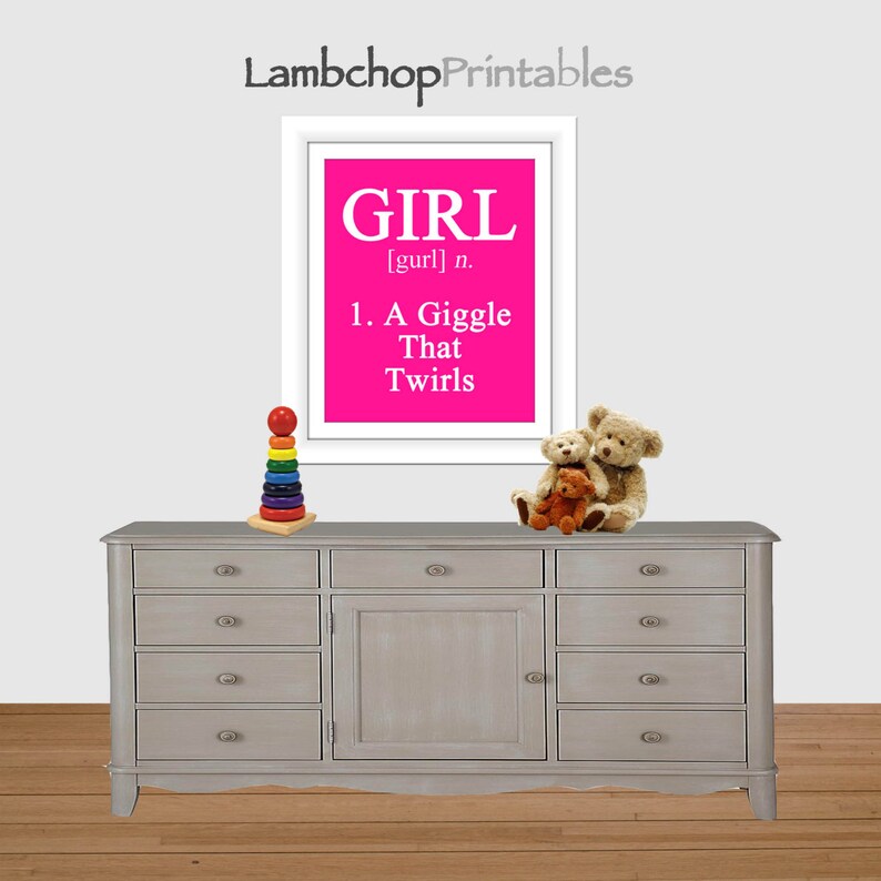 Girl Definition A Giggle That Twirlsgirl Quote Print Etsy