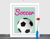 Girl Sports Decor, Soccer Wall Art, Teen Art, Girl Nursery, Sports room, Teen Wall Art, Kids Wall Art, Soccer Decor, Soccer Wall Art, 810